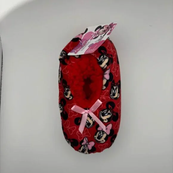 Toddler Slippers Disney Minnie Mouse 2T/3T Socks Fun Cute Warm NWT Classic Cute - Picture 4 of 6